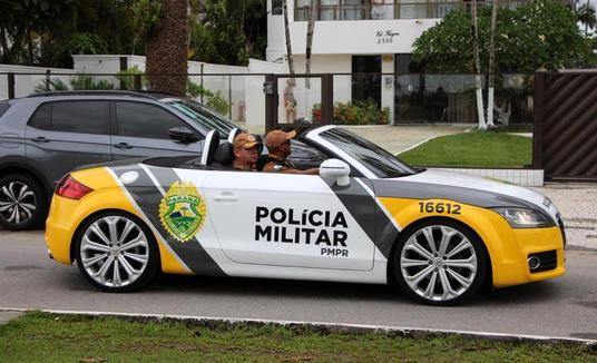 Polícia tira Audi TT, Camaro e Porsche do tráfico e põe para patrulhar ruas (Divulgação/Governo do Paraná)